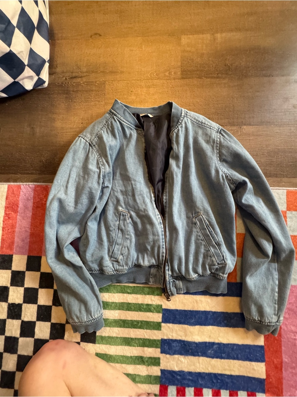 Highway Jeans Light Blue Denim Bomber Jacket
